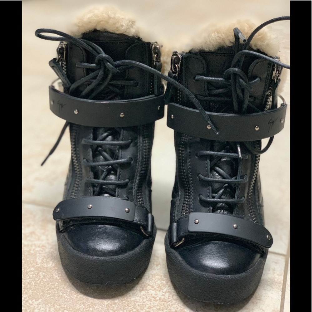 High top wedge sneakers